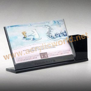 ร้อนขายคริลิคที่ชัดเจนสก์ท็อปผู้ถือปฏิทินคริลิคภาพบล็อกกรอบ - Product Image 4