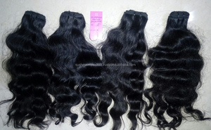 Extensiones de cabello humano de doble trama ondulado 100% ondulado de cuerpo sedoso indio cómodo y elegante con cutícula alineada natural crudo - Product Image 4