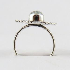 Bagues en argent Sterling 925 avec pierre de lune arc-en-ciel, bijoux en argent oxydé, bijoux en argent fin - Product Image 6