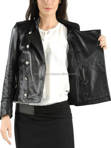 Veste de moto en cuir véritable pour femmes, respirante, imperméable, coupe ajustée, vêtements d'extérieur pour l'automne et l'hiver pour femmes et filles - Product Image 4