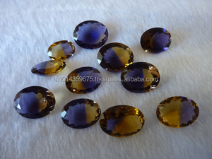 Gemas de corte de Rosa Irregular, ametrina boliviana Natural rara bicolor - Product Image 3