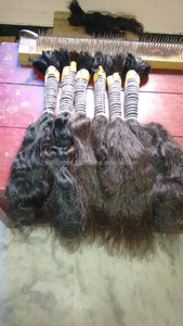 Cabello humano indio a granel rizado natural. Los mejores tamaños y el cabello humano del templo de un donante de extremo grueso. Cabellos humanos a granel indios - Product Image 5