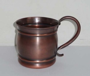 Taza para beber corta de cobre antiguo Tazas cortas de estilo antiguo de estilo martillado de tamaño personalizado para café hechas de metal - Product Image 5