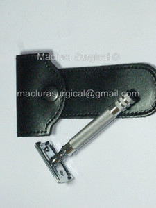 Maquinilla de afeitar de seguridad de doble hoja de acero inoxidable de Calidad Quirúrgica Maclura para hombres-Experiencia de afeitado cómoda - Product Image 3