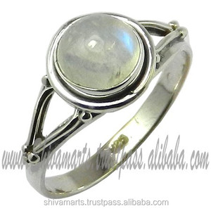 แหวนเงินสเตอร์ลิงประดับอัญมณีสีรุ้งแบบกำหนดเอง925แหวนพลอยมูนสโตนมีสไตล์การตั้งค่าตัวเรือนแหวนเวอร์เมียล - Product Image 2