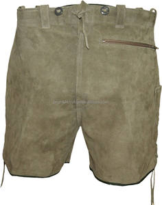 กางเกงหนังวัวแท้แบบแห้งเร็วสำหรับผู้ชาย ลายหนังกลับ หนา 1.2 มม. มีทุกขนาด สำหรับเทศกาลอ็อกโทเบอร์เฟสต์และเทศกาลบาวาเรีย - Product Image 2