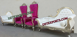 Real Asia-muebles de boda dorados, sofá tallado dorado, para boda asiática - Product Image 5