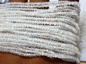 Prix d'usine sur le cristal naturel Quartz Gemstone Faceted Rondelle Beads Loose Nature Product - Product Image 4