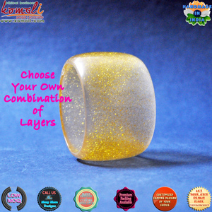 Brazalete de Resina con Purpurina Dorada, Último Diseño en Brazaletes y Pulseras - Product Image 3