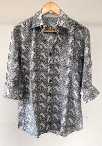 เสื้อเชิ้ตผ้าคอตตอนแขนยาวพิมพ์ลายคอเสื้อแบบเปิดกระดุมสำหรับใส่ไปงานปาร์ตี้ - Product Image 2