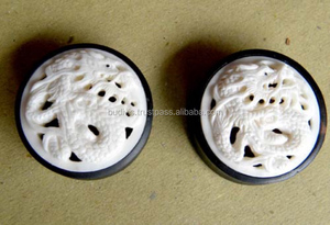 Piercing de bijoux en bois stérilisé, 17 pièces, bijoux pour le corps, sculpture des os, jauges naturelles, vente en gros - Product Image 2