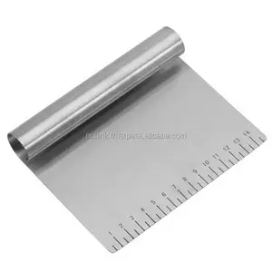 High Quality Stainless Steel Mirror Polished Dough Cutter Scraper Chopper Kitchen Tool