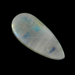 Piedra lunar arcoíris natural de 1.21 quilates con fuego azul, cabujón en forma de pera de 13x30 mm, hermosas piedras sueltas para diseño de joyería IG0153 - Product Image 2