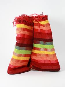 Colourful Moroccan Striped Handmade Woven Shawl Scarf <b>Blanket</b> 100% Natural Silk Anti-Pilling Portable Autumn/Winter - Product Image 4