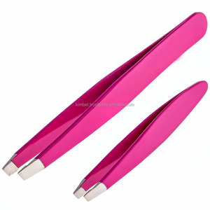 Profesional de alta calidad respetuoso con el medio ambiente de acero inoxidable Mini tamaño Regular pinzas para moldear cejas puntiagudas de cuero de Color personalizado - Product Image 2