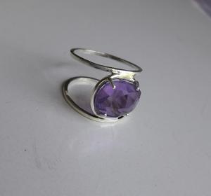 Anillos de plata con piedras preciosas de amatista, venta al por mayor, calidad superior y diseños elegantes, anillos de plata con piedras preciosas de amatista - Product Image 1