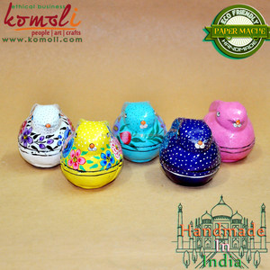 Handmade Hand painted Rabbit wholesale paper mache animals shape boxes - Product Image 5