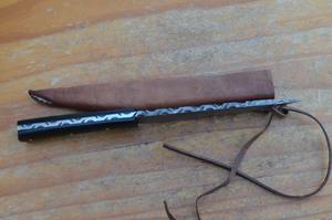 Cuchillo de cocina de acero damasco medieval hoja afilada - Product Image 3