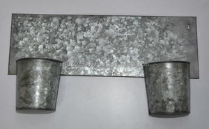 Pot de fleurs en métal galvanisé de style américain, design simple et moderne, pour plantes vertes d'intérieur, décoration de la maison - Product Image 2