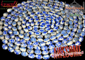 ภาพวาดด้วยมือทำจากไม้ไข่อีสเตอร์ไข่อีสเตอร์ออกแบบนกยูงทำด้วยมือสำหรับจัดแสดงในฤดูใบไม้ผลิของตกแต่งบ้านหรือการเฉลิมฉลองเทศกาลอีสเตอร์ - Product Image 6