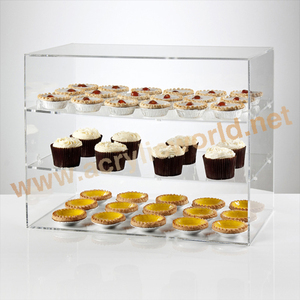 Porte-bonbons en acrylique, boîte d'exposition, récipient à gâteau de comptoir en Lucite - Product Image 2