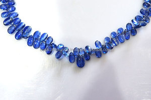 Kyanite bleu saphir lisse poire forme perle brin 10mm perles en vrac pour la fabrication de bijoux à la mode de bonne qualité - Product Image 5