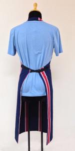 Tablier à rayures blanches, en tissu polycoton, bleu foncé et rouge, dernier modèle, livraison gratuite - Product Image 3