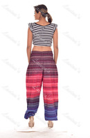 Pantalon de yoga sarouel plissé à l'avant, taille mi-haute, léger, respirant, imprimé floral, écologique, en coton indien, grande taille, décontracté