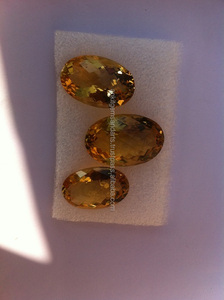 Piedra preciosa de cuarzo citrino natural de corte ovalado 100 quilates MOQ para anillos amarillos Material de cristal - Product Image 2