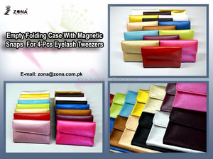 Estuche plegable vacío con logotipo personalizado con broches magnéticos Forma cuadrada de acero inoxidable para pinzas de pestañas de volumen de 4 piezas - Product Image 3