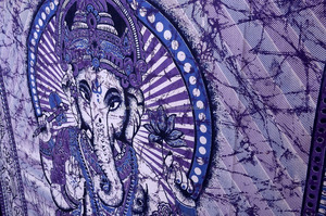 ผ้าแขวนผนังลายพระพิฆเนศสีม่วงแบบอินเดียผ้าม่านฮิปปี้มีลายพิมพ์ลายแมนดาลาศิลปะนำโชคเพื่อความโชคดี - Product Image 3