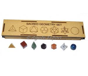 Juego de geometría tallada para sanación, 7 Chakras - Product Image 1