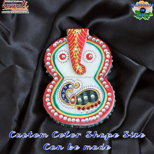 Porte-kumkum en marbre à motif de paon, artisanat indien, cadeaux de mariage - Product Image 3