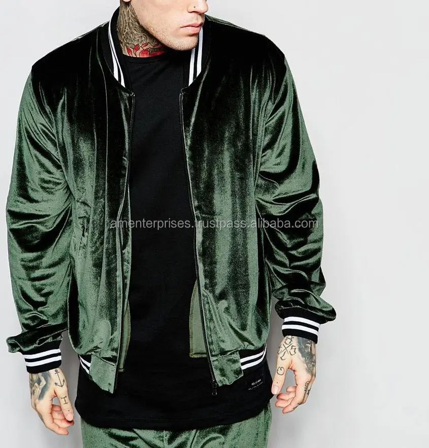 Jaded-Chaqueta Bomber de terciopelo para hombre, Moda Internacional, venta al por mayor