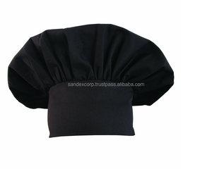 หมวกเชฟพร้อมหมวกเชฟสีดำล้วนสำหรับเชฟซัพพลายเออร์ในอินเดีย - Product Image 2