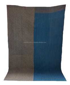 Nouveau Design Kantha Jeté Vintage Sari Tissu Kantha Quilt - Product Image 4