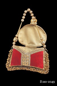 Vivid hecho a mano 1049 Metal embrague bolsos de noche para damas oro plata con cuentas piedra trabajo nupcial monedero hombro cadena Correa solapa - Product Image 3