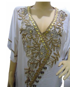 36 "Gasa Bordada Seda Gasa Kaftan - Product Image 4