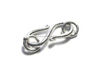 Fermoir en forme de S en argent sterling 925 Coszcalt Exports, composant et accessoire de bijouterie HG02010D, fabriqué en Inde