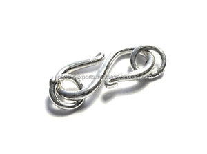 Cierre en Forma de S de Plata de Ley 925 Coszcalt Exports, Componente y Accesorio para Joyería HG02010D, Hecho en India - Product Image 2