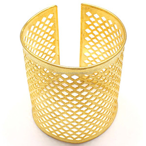 Alambre cortado a máquina con acabado de alfombrilla ajustable Vintage para pulsera, hermoso accesorio de moda con estilo liso - Product Image 2