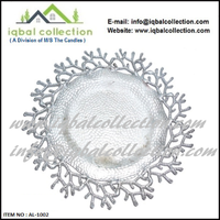 Assiettes de présentation rondes martelées en aluminium argenté, écologiques, modernes, certifiées CE, faites à la main, pour fêtes et mariages, à prix bas