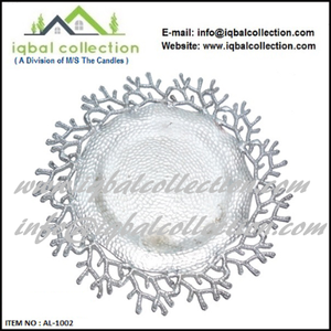 Placas de cargador martillado de nuevo diseño de plata y metal, color personalizado en negro, rojo, rosa, blanco, fiesta, boda hecha a mano con precios bajos - Product Image 2