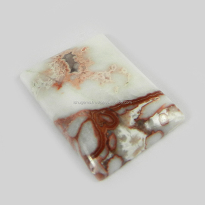 Ágata de encaje Natural, cabuchón rectangular de 27x22mm, Gema para joyería, IG0657 - Product Image 3