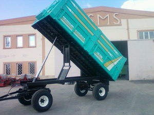 Remorque à Double axe et frein à Air 10 tonnes, remorque pour tracteur de ferme sèche-main, livraison arrière - Product Image 2