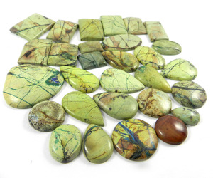 Cabochon Web de pierre précieuse naturelle, 13/29 pièces, 100 gms, forme libre, ag0486 - Product Image 3