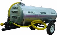 Camion-citerne à eau diesel à essieu simple en acier inoxydable 4x2 sur remorque, tracteur de 3 tonnes pour les fermes, neuf, fabriqué en Turquie