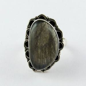 Gema de labradorita de diseño, anillos de plata de ley 925, joyería de plata al por mayor, 925, exportación de joyería - Product Image 2