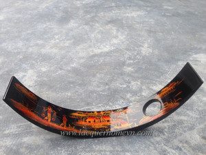 HT9046 Wood Lacquer wine holder stand, simple design, made in Vietnam- http://lacquerhomevn.com/ - Product Image 2