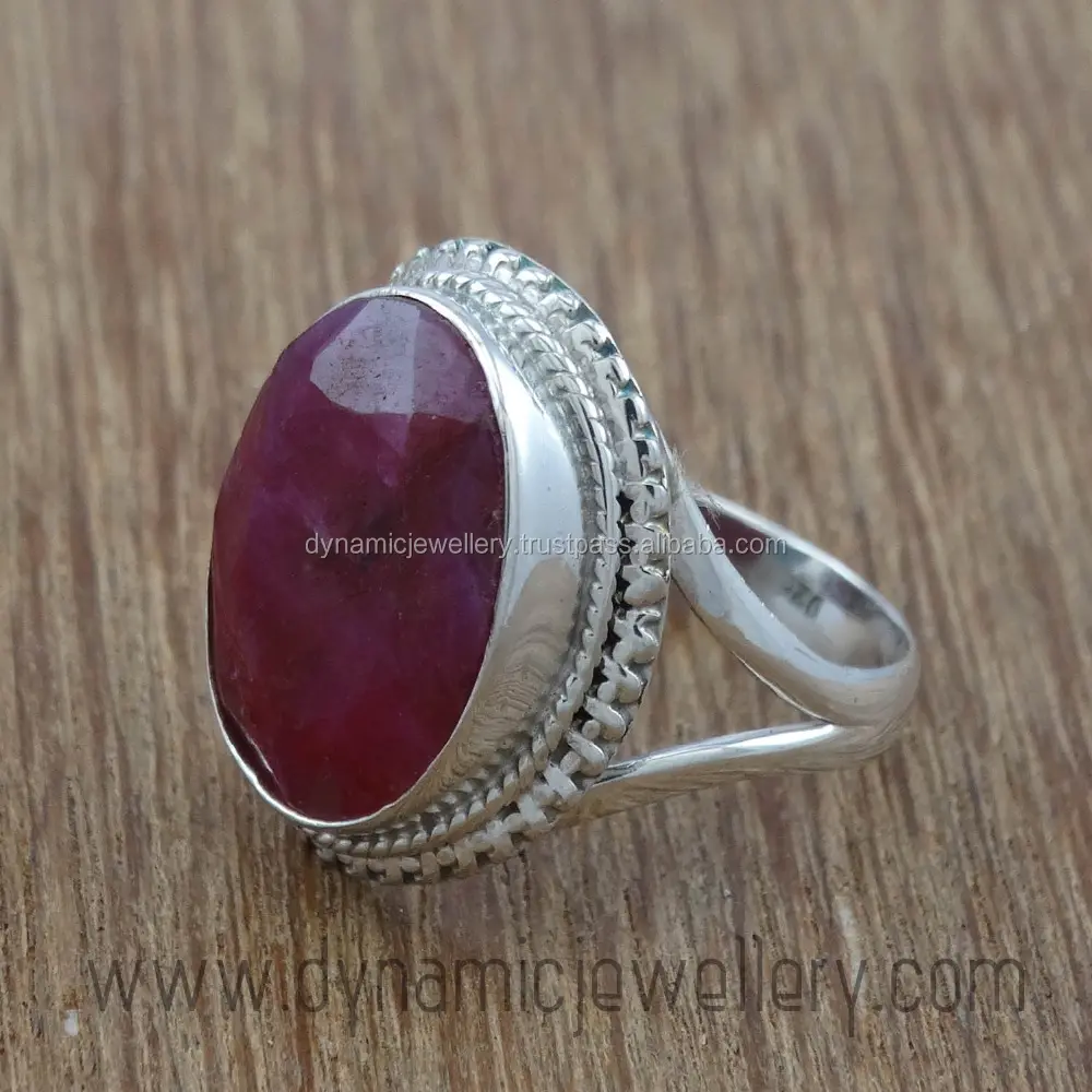 Grosir Cincin Perak Sterling Ruby 925